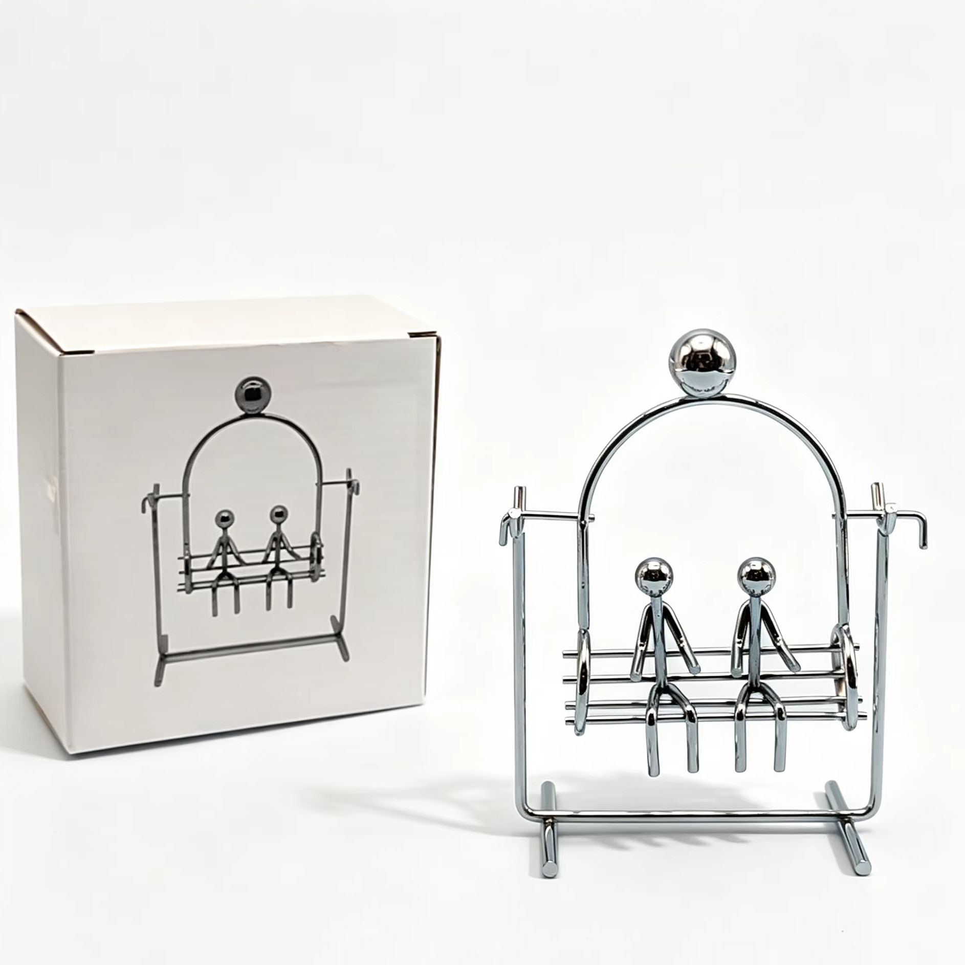 Newton Cradle Large - Lovers Swing Kinetic Art Balance Toy
